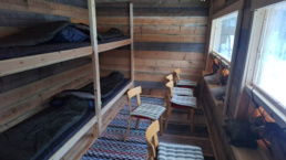 Inside of a smaller hide